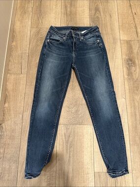 Silver Jeans Women's Skinny Jeans in Dark Blue Wash